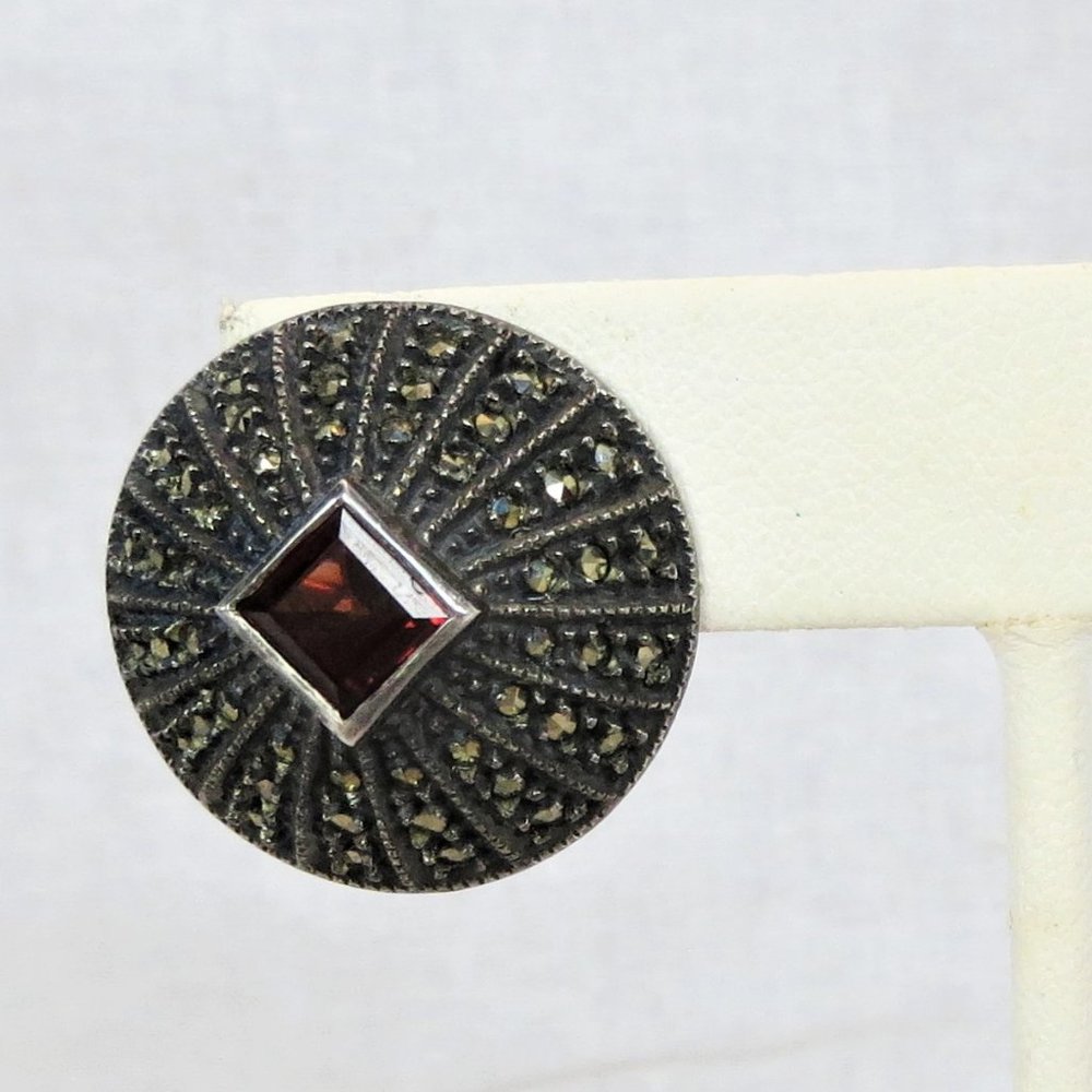 Judith Jack Sterling Marcasite Earrings View 4